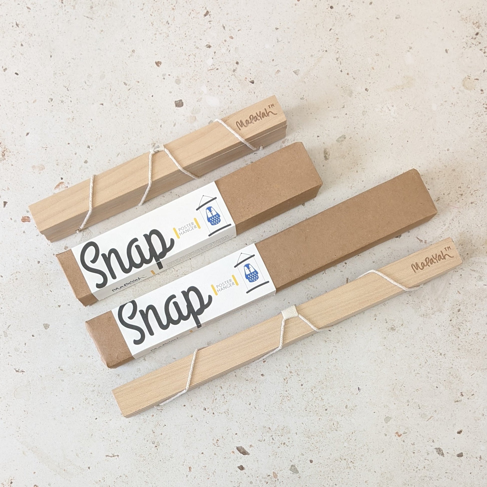 Mapayah SNAP magnetic poster hangers, full set of A2, A3 and A4 sizes in white