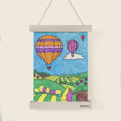 Mapayah SNAP A4 magnetic poster hanger in white, styled in a room setting