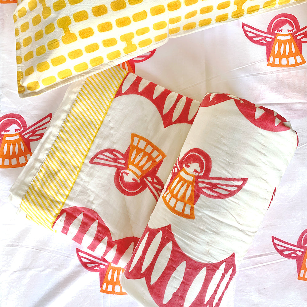 Mapayah SNUGGLE and SLEEP Angela bedding set styled together