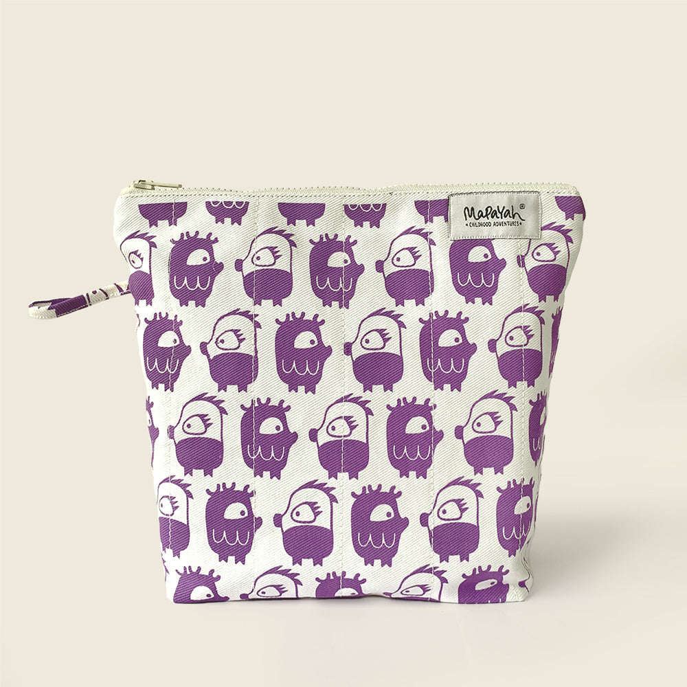 Mapayah TRAVEL Oddling Purple kids toilet bag, front angle view