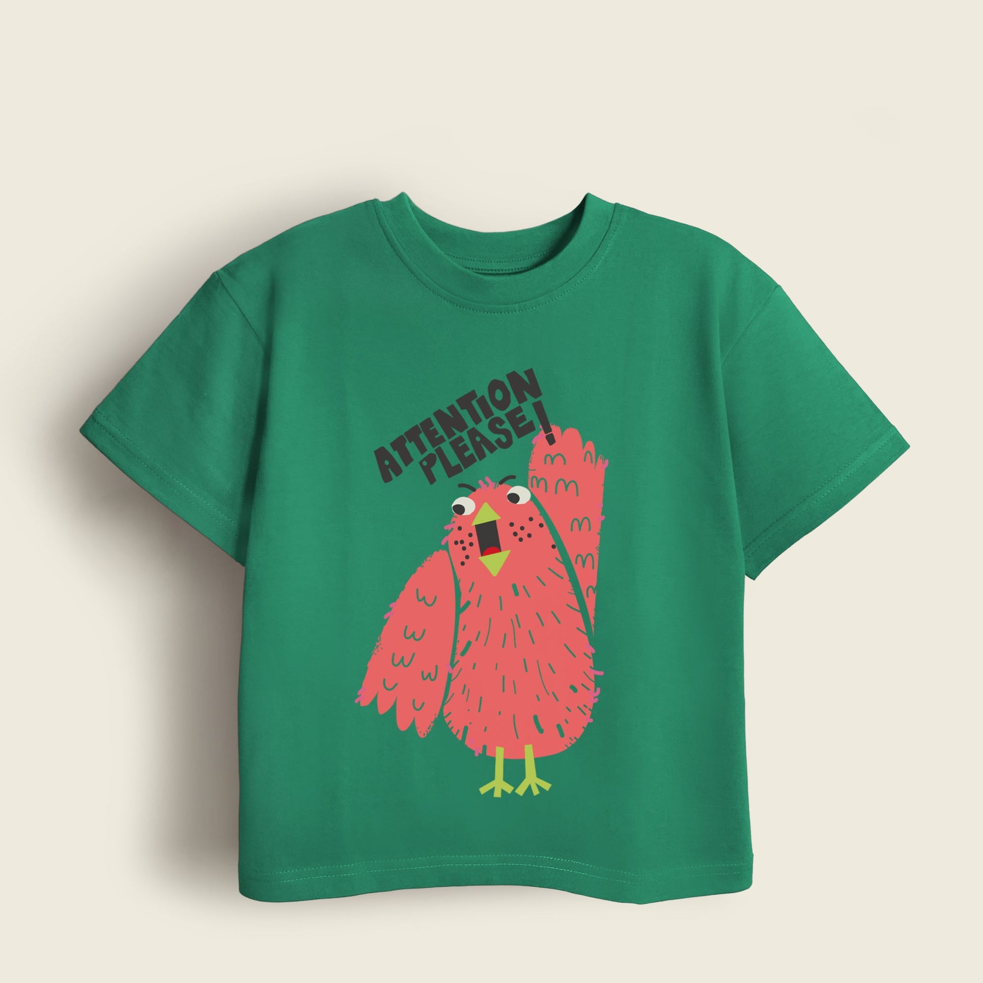 Mapayah Attention Please kids t-shirt, front angle view