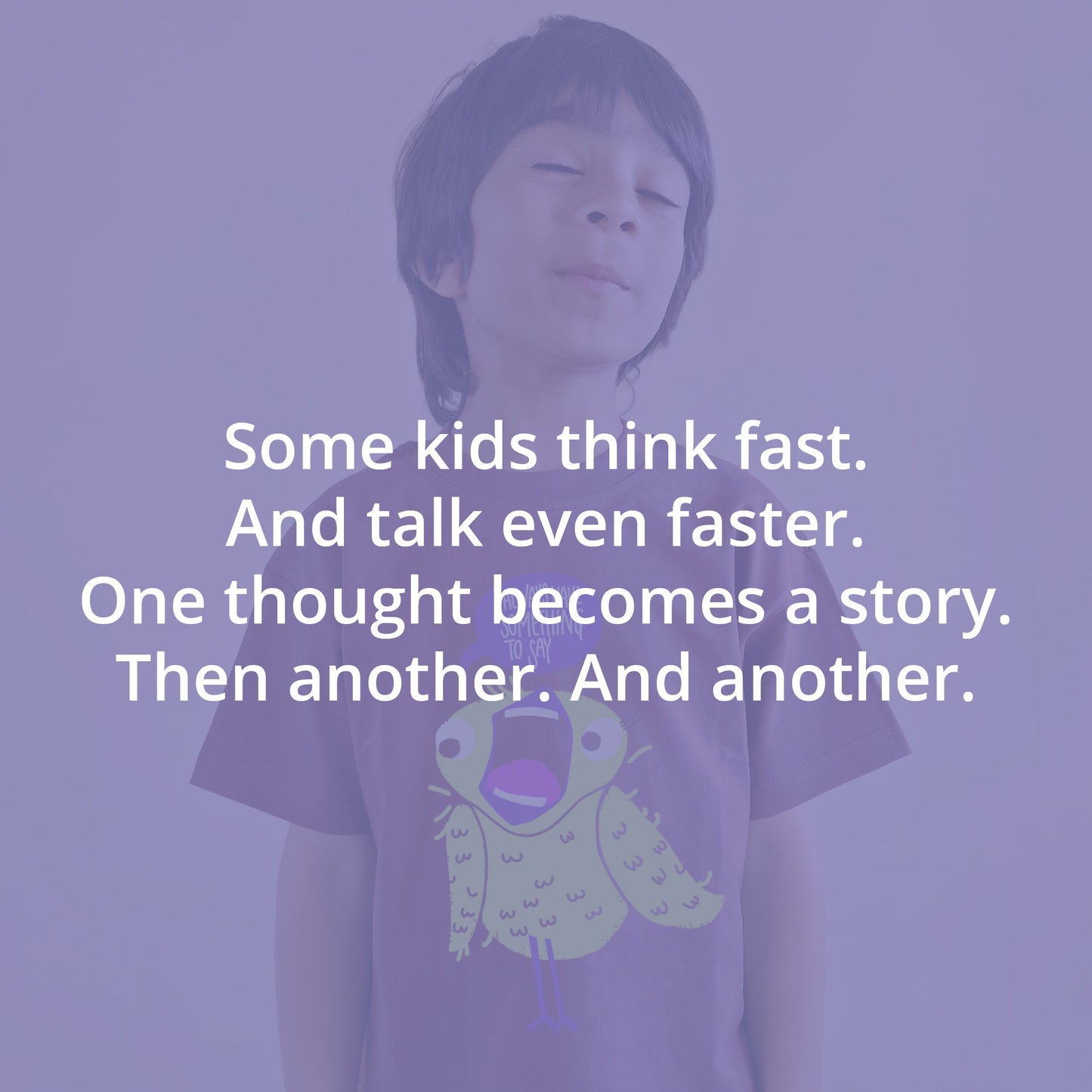 Mapayah I Have Something to Say kids t-shirt styled in a lifestyle setting, alternate view