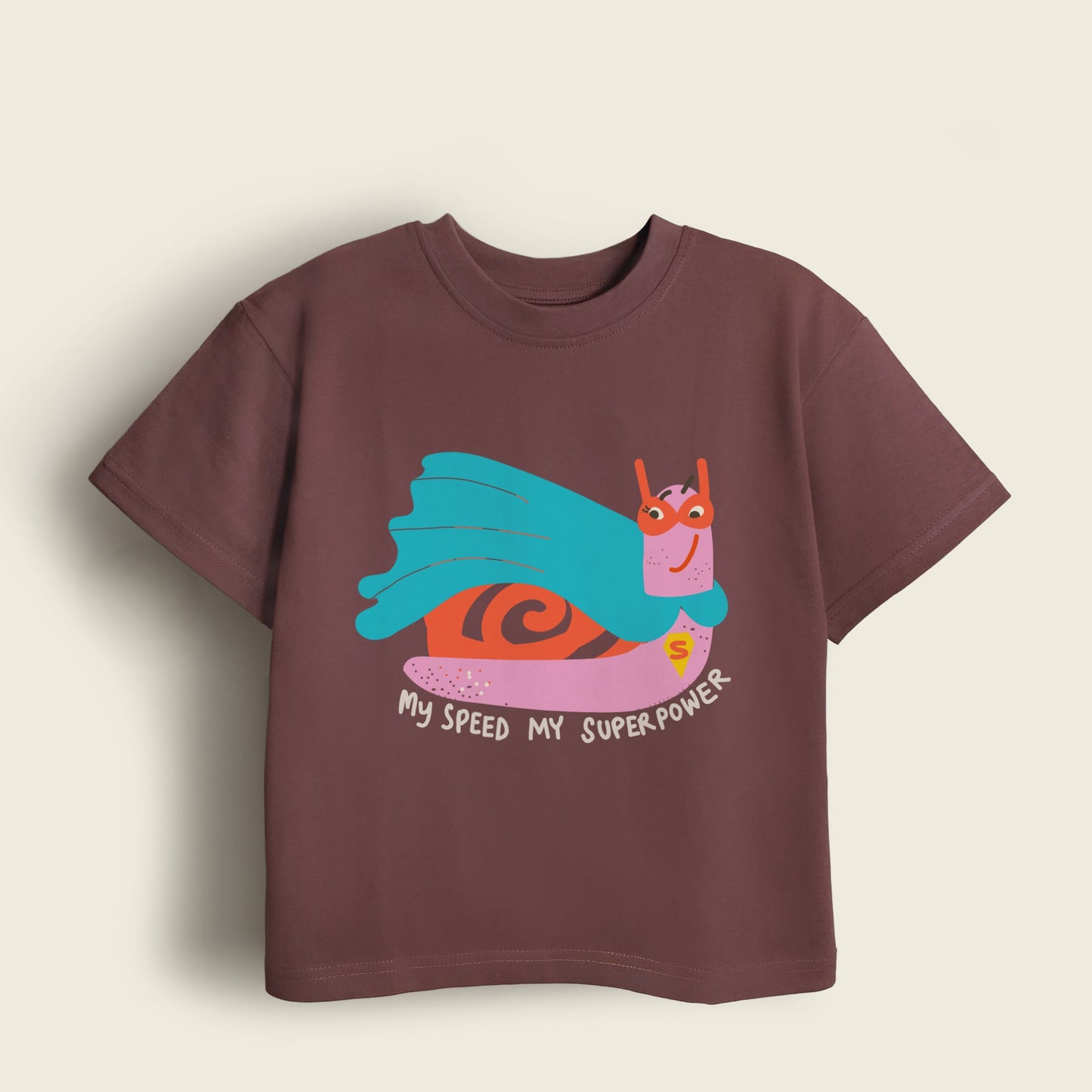 Mapayah My Speed My Superpower kids t-shirt, front angle view
