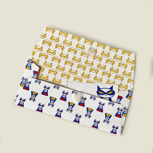 GIFT - Supermeow Blue : Eco-Friendly Kids Gift Envelope Set by MAPAYAH