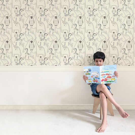 DECK - Jungled : Eco Friendly Kids Room Wallpaper by Mapayah