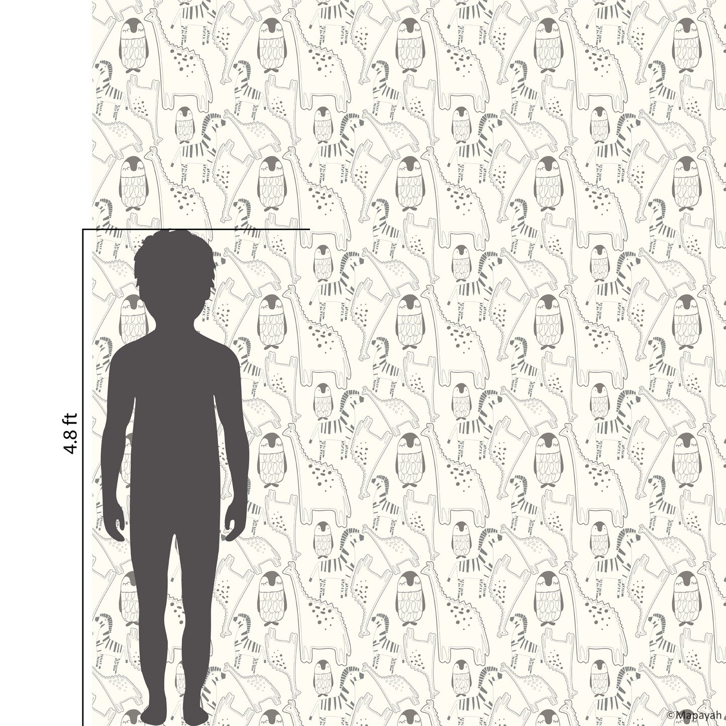 DECK - Jungled : Eco Friendly Kids Room Wallpaper by Mapayah