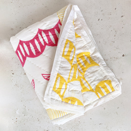 SNUGGLE - Angela: Quilted Reversible 100% Cotton Kids Blankets by Mapayah - Mapayah