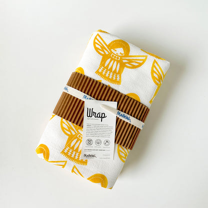 WRAP - Angela Yellow : Lightweight 100% Terry Cotton Kids Bath Towel by MAPAYAH