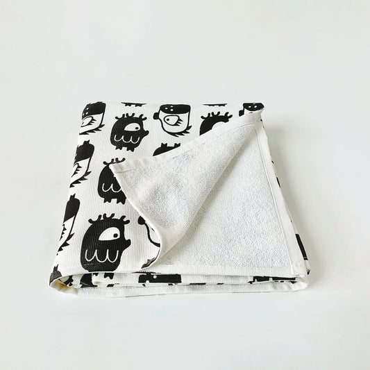 WRAP - Oddlings Grey : Lightweight 100% Terry Cotton Kids Bath Towel by MAPAYAH