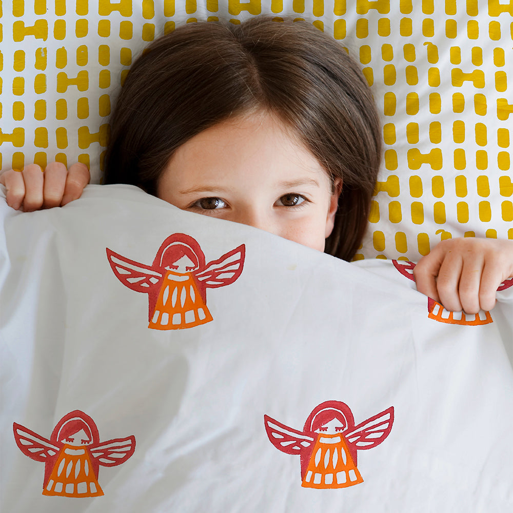 SLEEP- Angela : 100% Cotton Kids Bedsheet with Pillow Cover by Mapayah - Mapayah