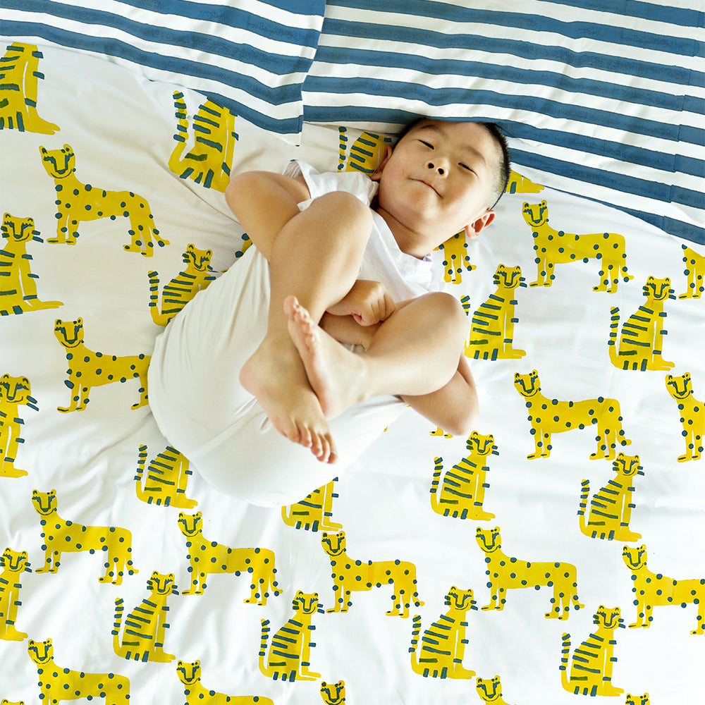 SLEEP- Taigrr: 100% Cotton Kids Bedsheet with Pillow Cover by Mapayah - Mapayah